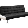 Sofa Cama Clic-Clac E Dobravel | Vente-unique Sofa Cama Clic Clac E Pufe De Pele Sintetica Preto - Murni