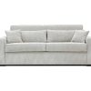 Sofa Cama De Abertura Rapida | Vente-unique Sofa De 4 Lugares Convertivel Abertura Rapida Veludo Canelado Bege, Cama De Ripas Largas 160 Cm, Colchao De 18 Cm - Mondovi