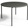 Conjunto Mesa E Cadeiras De Jardim | MYLIA Conjunto De Jantar De Jardim Em Metal, Uma Mesa D. 110 Cm E 4 Cadeiras Empilhaveis, Cinzento-Escuro - Mirmande