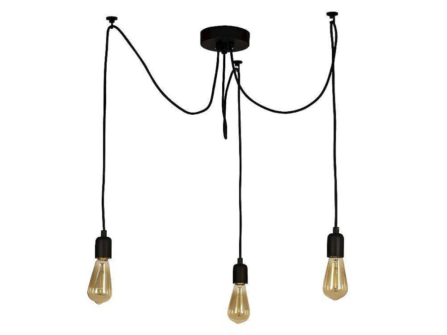 Candeeiro Suspenso | EPIKASA Candeeiro Suspenso Andria, Preto, 180 X 180 X 93 Cm, Epikasa