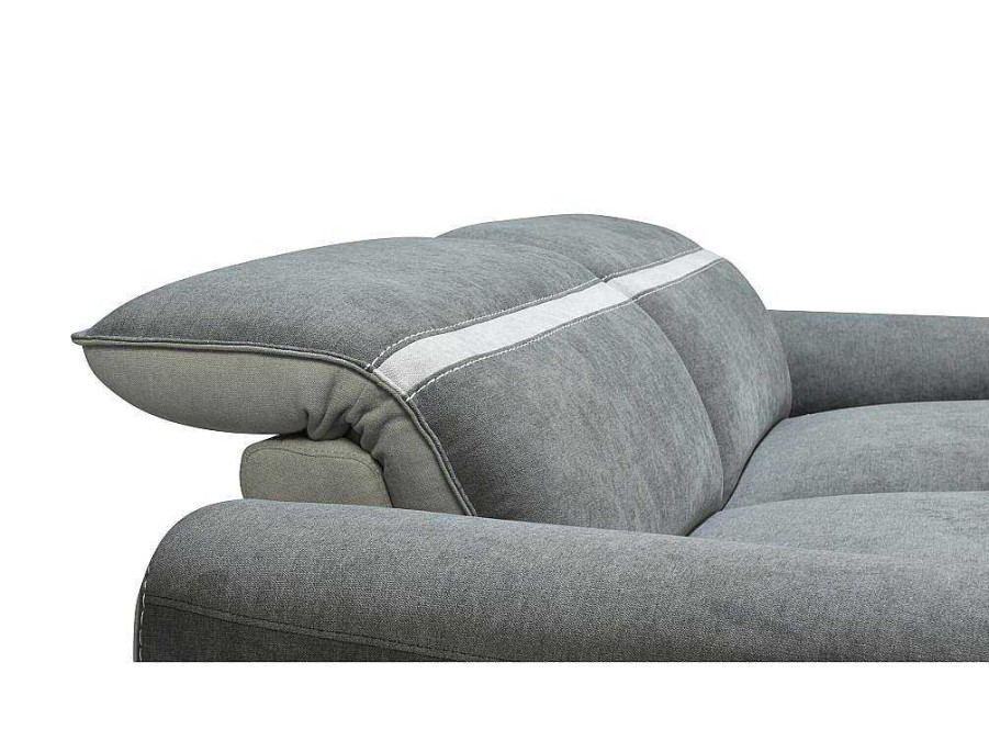 Sofa De Relaxamento Eletrico | Vente-unique Sofa De 3 Lugares Articulado Eletrico Tecido Cinzento-Escuro - Orietto