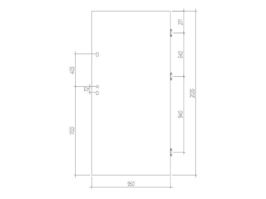 Porta De Entrada | Vente-unique Porta De Entrada Em Aco Macico De A.207 X L.100 Cm Cor Branco Com Abertura Para A Esquerda - Agueda