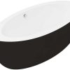 Banheira De Pousar | Shower & Design Banheira Classica Oval De 251 L 185 X 90 X 50 Cm Preta Em Acrilico - Marmati