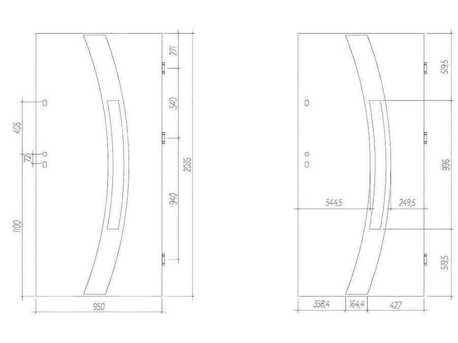 Porta De Entrada | Vente-unique Porta De Entrada Em Aco Envidracado Com Inox De A.207 X L.100 Cm Cor Antracite Com Abertura Para A Esquerda - Trofa