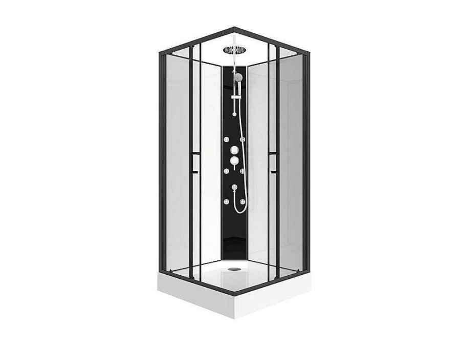 Cabine De Duche | Shower & Design Cabine De Duche De Canto De Hidromassagem C80 X L80 X A225 Cm - Kivora