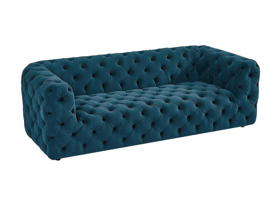 Sofa De 2 Ou 3 Lugares | PASCAL MORABITO Sofa De 3 Lugares Veludo Azul-Esverdeado - Luarca De Pascal Morabito