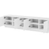 Movel De Tv | Vente-unique Movel De Tv Suspenso Com 4 Portas E 2 Nichos Em Mdf Branco - Redonia