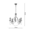 Lustre | TOSEL Lustre Tosel Pampilles Lampada Decorativa Abaulado Claro D24 X H46 Cm