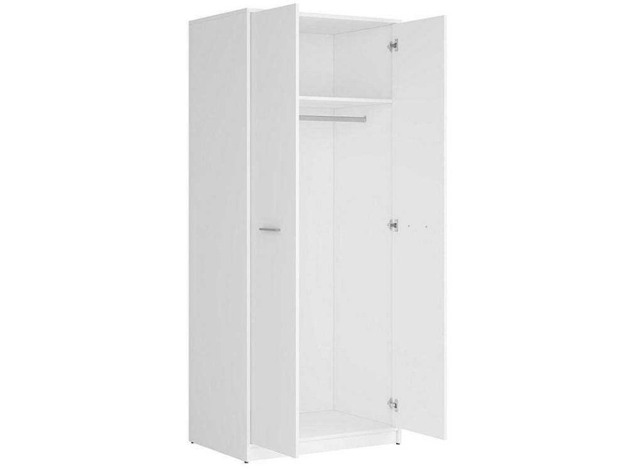 Armario E Roupeiro | Venprodin Armario De 2 Portas 80X54 Cm Branco