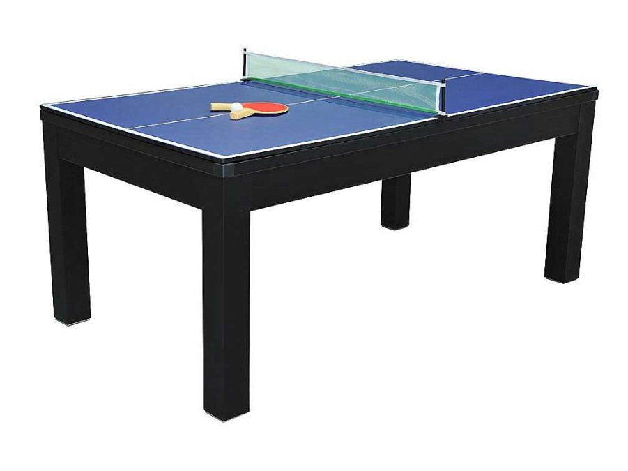 Mesa De Jantar | Vente-unique Mesa Transformavel De Bilhar E Ping-Pong Cor Preta De C182 X L102 X A80 Cm - Sousa