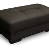 Puff | LINEA SOFA Pufe Em Pele Castanho - Metropolitan Ii