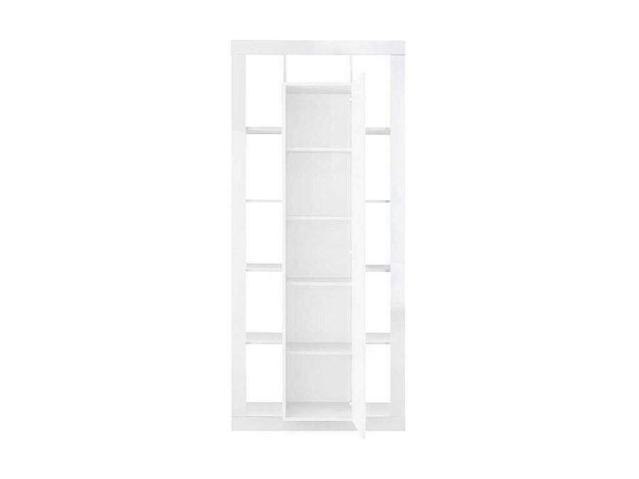 Biblioteca, Vitrina, Estante | Vente-unique Estante Com 1 Porta E 11 Nichos Lacada A Branco - Balka