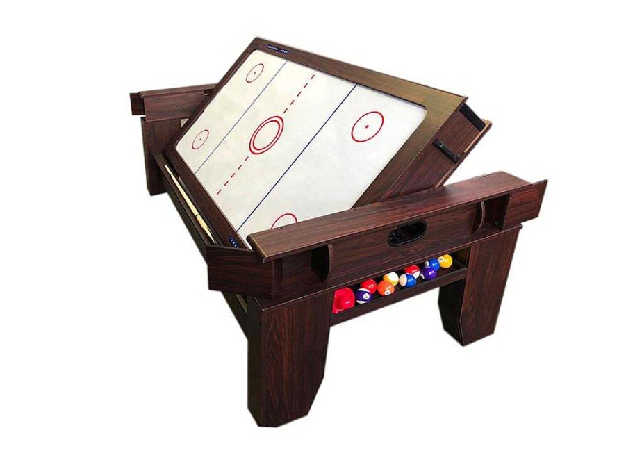 Jogo De Interior | ELITESHOPPING Mesa De Sinuca Multijogos De 7 Pes Com Air Hockey Panther