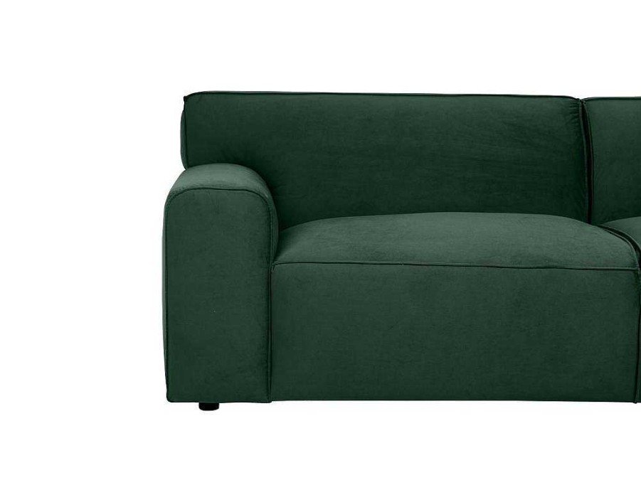 Sofa Em Tecido | Vente-unique Sofa De 3 Lugares Em Veludo Verde - Otrano