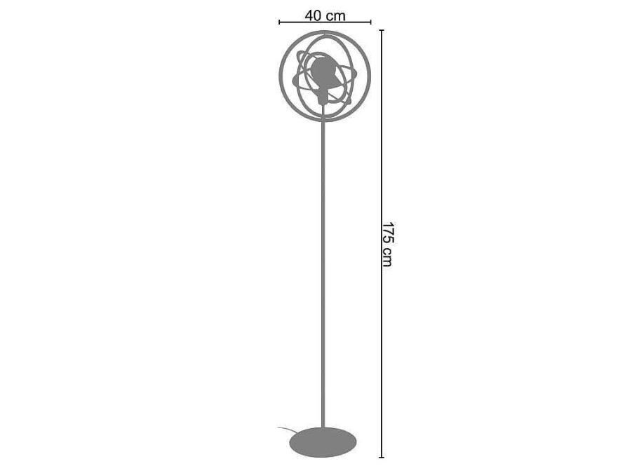 Candeeiro De Pe | TOSEL Candeeiro De Pe Tosel Calicut Pied Droit Tecido Certo Natural D40 X H163 Cm