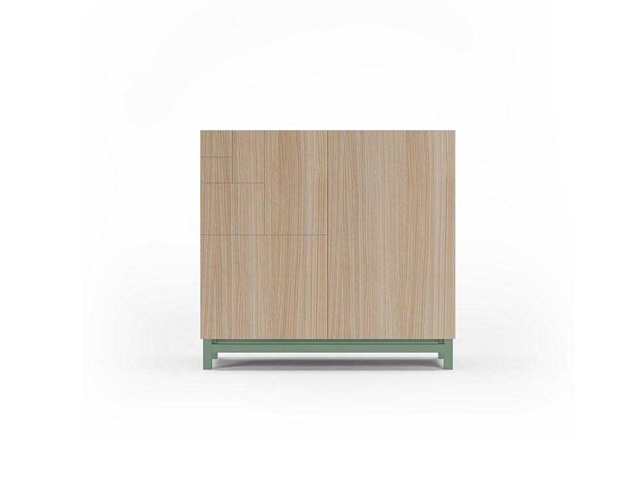 Sapateira | Herdasa Sapateiro/Movel Organizacao - H90Cm X L90Cm X P27Cm Nogueira Clara Pernas Verde - Copenhague