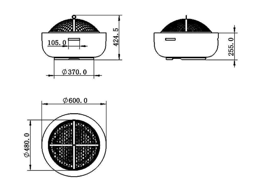 Barbecue, Braseiro De Jardim, Plancha | Vente-unique Braseiro Grelhador Em Mgo C60,5 X L60,5 X A42,5 Cm - Garmona