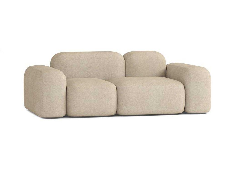 Sofa Em Tecido | Atio Sofa Max De 2 Lugares Em Tecido Bege