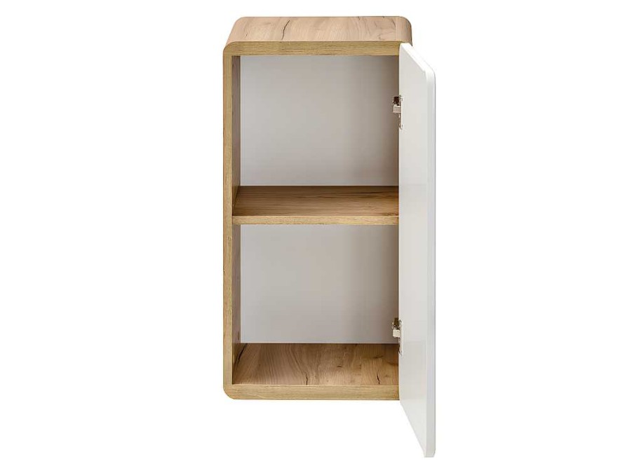 Coluna De Casa De Banho | Vente-unique Coluna De Casa De Banho Cor Natural E Branca C32 X L35 X A68 Cm - Aruba