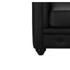 Sofa Em Pele Sintetica | Vente-unique Sofa De 3 Lugares Em Pele Sintetica Preto - Chesterfield