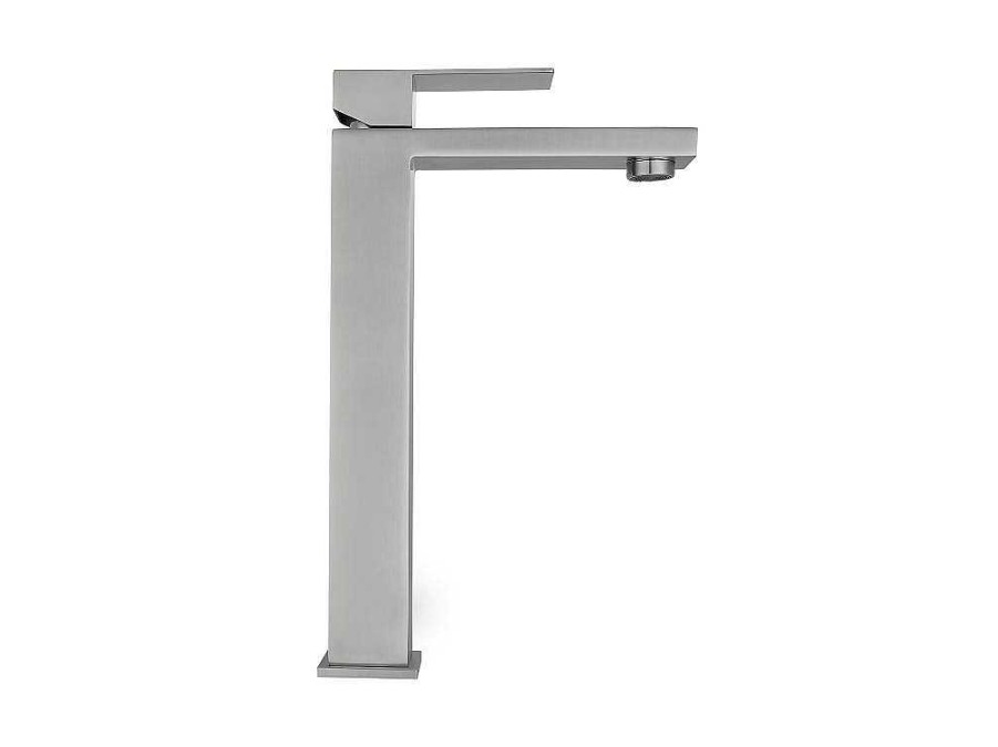 Torneira | Shower & Design Torneira Misturadora Mecanica Quadrada Em Inox Cor Niquel Escovado A31 Cm - Canilas