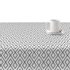 Texteis De Mesa | Purline Toalha De Mesa 100% Algodao Resistente A Nodoas Com Desenho Geometrico Cinzento