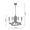 Lustre | TOSEL Lustre Tosel Monaco Lampada Decorativa Braco Castanha D52 X H70 Cm