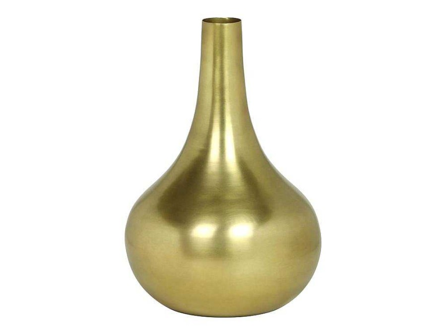 Objeto De Decoracao Interior | OZAIA Vaso Em Metal Dourado A.30 Cm Acabamento Latao Antigo - Gizeh