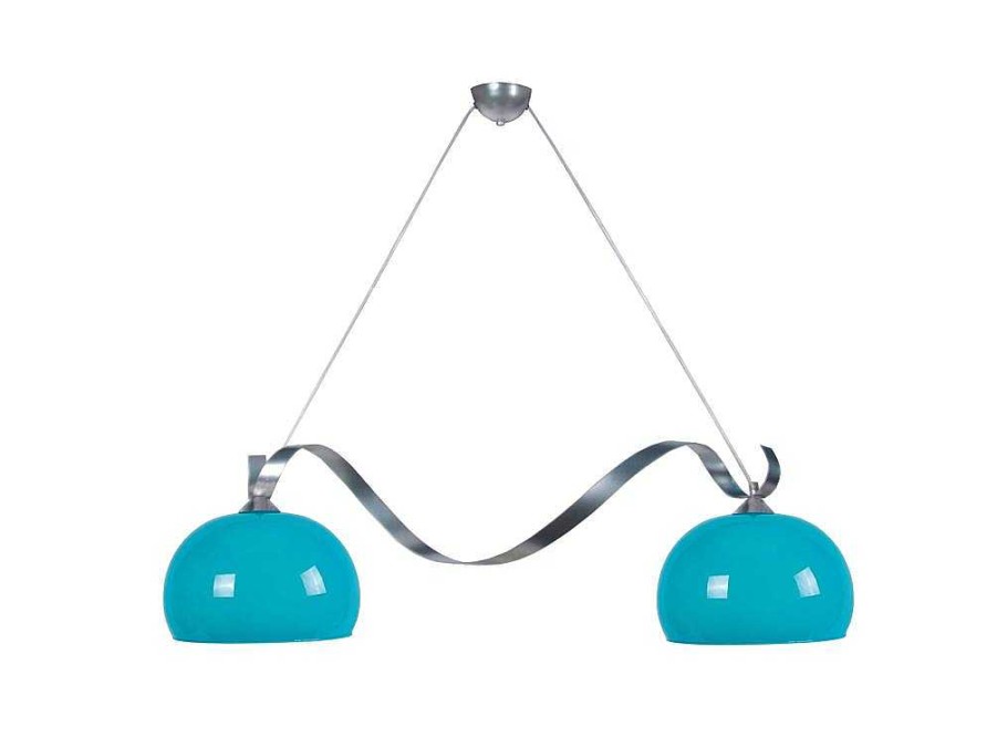 Lustre | TOSEL Lustre Tosel Venise Vidro Bar Azul D45 X H21 Cm