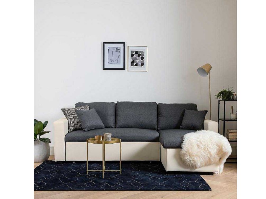 Sofa | Happy Garden Clark Sofa-Cama De Canto De 3 Lugares Cinzento E Branco