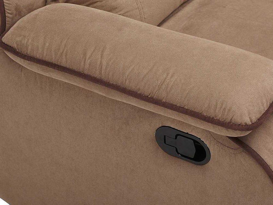 Promocoes Sofas & Poltronas | Vente-unique Sofa 3 Lugares Relax Em Microfibra Taupe - Hernani