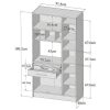 Movel De Cozinha | Vente-unique Aparador De Cozinha Mady - 5 Portas & 1 Gaveta - Branco E Carvalho