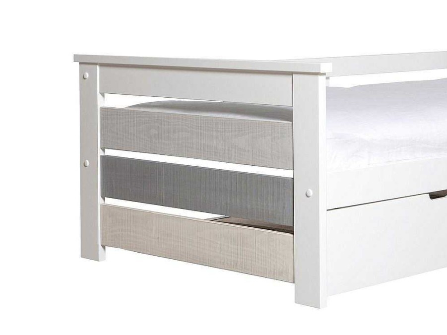 Cama Dupla | Vente-unique Cama Dupla Banco 2X90X190 Cm Mdf Branco - Celiane