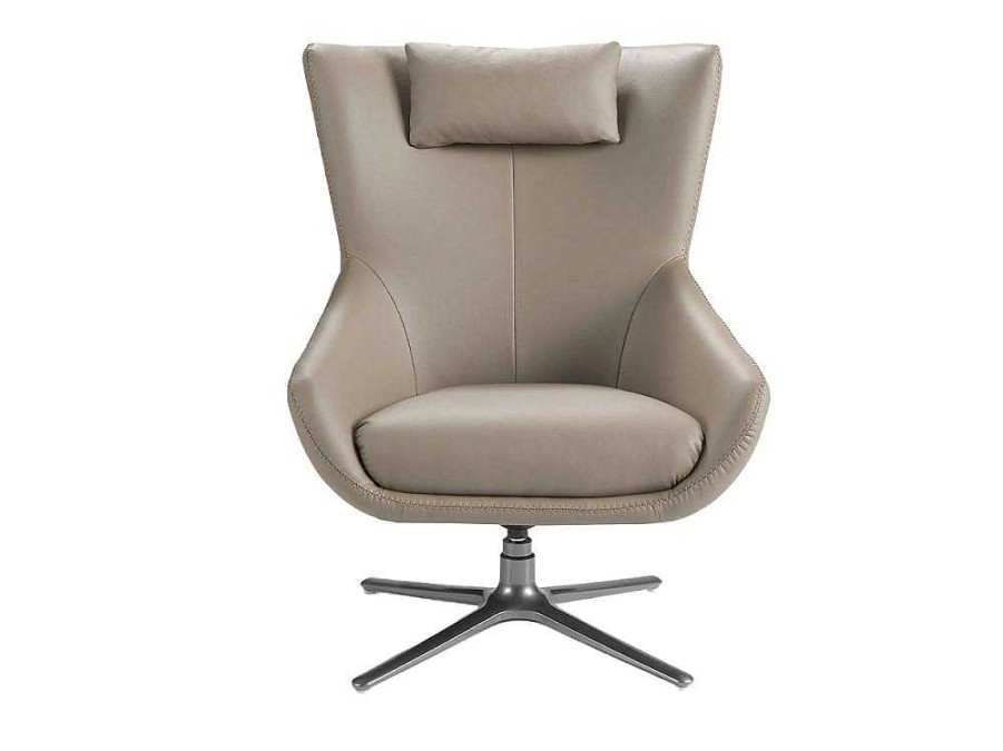 Promocoes Sofas & Poltronas | Angel Cerda Cadeira Giratoria De Couro Sintetico Com Almofada 5044