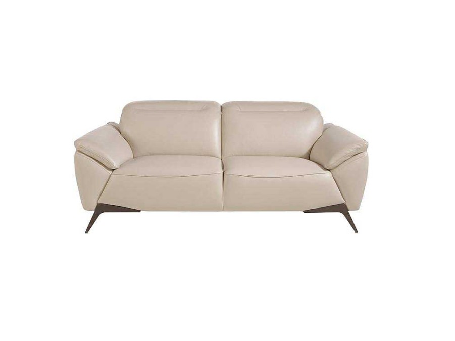 Promocoes Sofas & Poltronas | Angel Cerda Sofa De 2 Assentos Estofado Em Couro Taupe Grey 6131