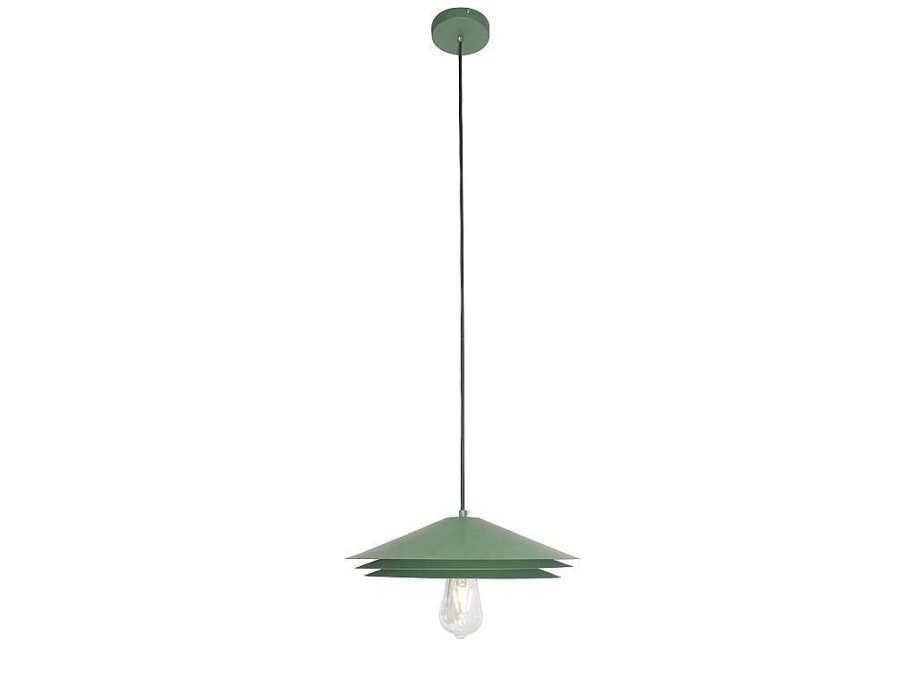 Candeeiro Suspenso | OZAIA Candeeiro Suspenso Metal D35 X A161 Cm Verde - Kiruna