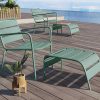 Conjunto Relax De Jardim | MYLIA Repose Pied En Metal Vert Amande - Mirmande