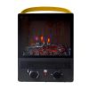 Lareira Eletrica | Purline Cheminee Electrique Portable En Acier Noir Et Pieds