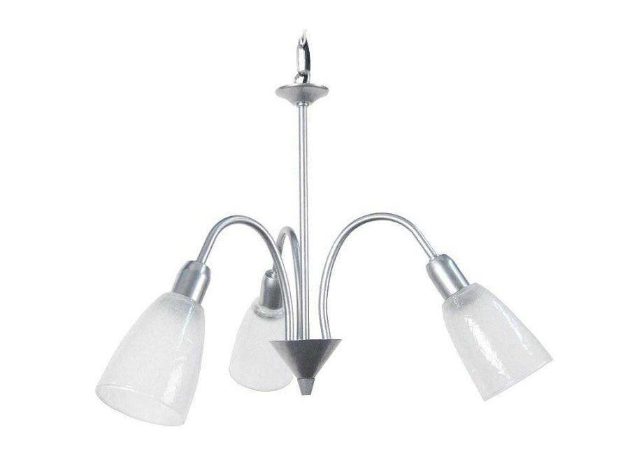 Lustre | TOSEL Lustre Tosel Lustralia Vidro Braco Cinza D56 X H80 Cm