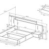 Cama De Adulto | Vente-unique Cama Com Mesas De Cabeceira 160 X 200 Cm, 2 Gavetas, Com Leds, Cor Branco E Natural + Estrado De Ripas - Francoli