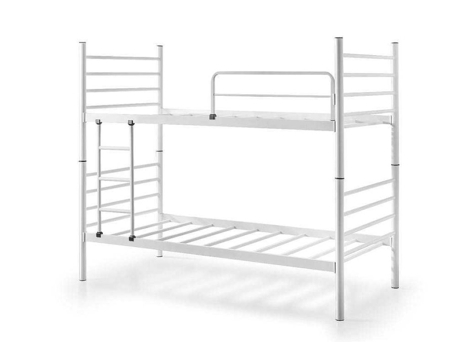 Cama De Crianca | Venprodin Beliche Com Estrutura Metalica Branca Facil De Montar