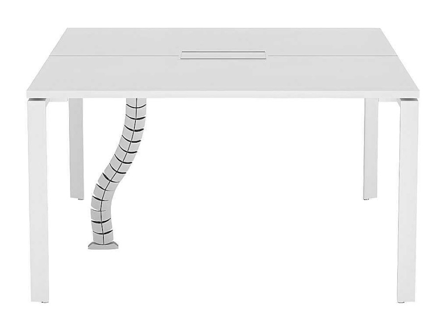 Mobiliario De Escritorio | Workēa Mesa De Escritorio 2 Pessoas Branco C120 Cm - Downtown