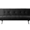 Sofa De 2 Ou 3 Lugares | Saldosystocks Sofa Cama 2 Lugares De Veludo Clic Clac 175X74Cm Preto