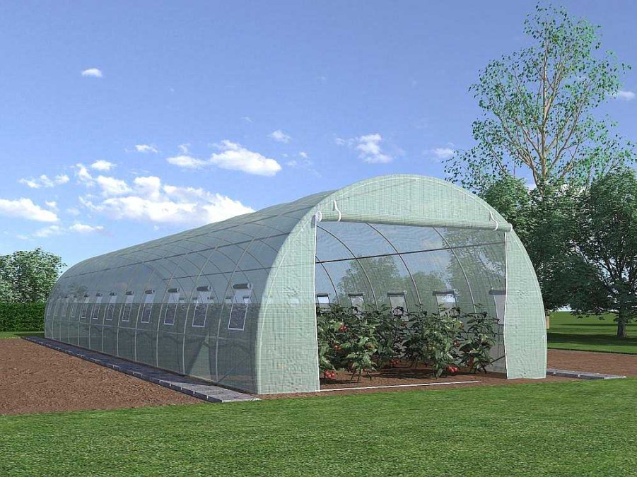 Ferramenta De Jardinagem | Vente-unique Cobertura De Substituicao Para Estufa Em Tunel Ipomea 18 M - C 600 X L 300 X A 200 Cm