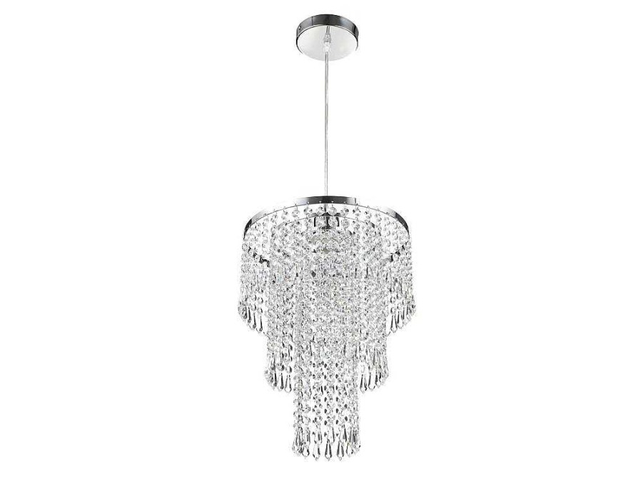 Lustre | OZAIA Candeeiro De Teto Metal E Vidro Efeito Cristal D30 Cm - Alberni