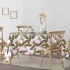 Texteis De Mesa | Purline Nappe Anti-Taches 100% Coton 1 Piece Blanc A Motifs Vegetaux 200X140