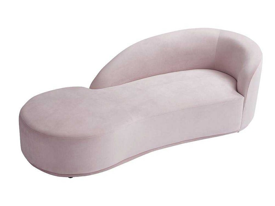 Chaise Longue | PASCAL MORABITO Chaise Longue Esquerda Veludo Cor-De-Rosa - Lonigo De Pascal Morabito