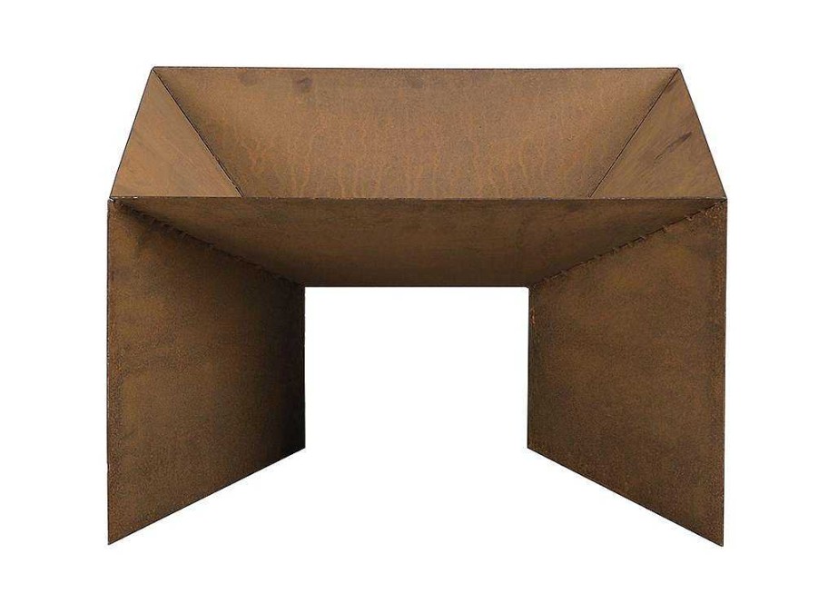 Barbecue, Braseiro De Jardim, Plancha | Vente-unique Braseiro De Jardim Quadrado Em Aco Corten De C50 X L50 X A30 Cm - Verio