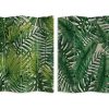 Biombo | OZAIA Biombo Impresso 4 Seccoes Folhagem Tropical Greeny - 161 X 180 Cm