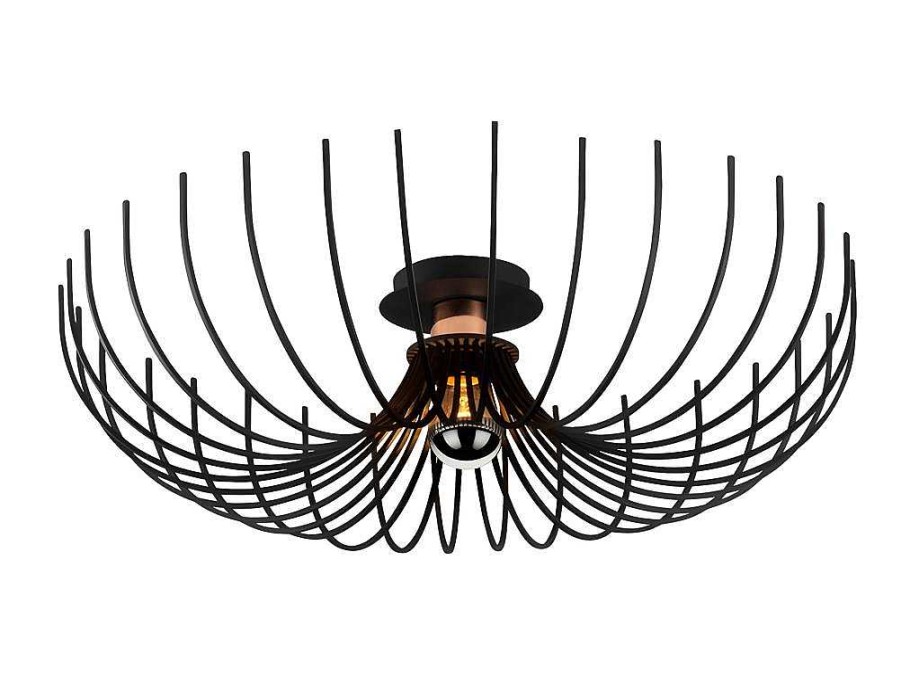 Luz De Teto | Vente-unique Candeeiro De Teto Filiforme Em Metal De D.56 X A.16 Cm Cor Preto - Aspendos